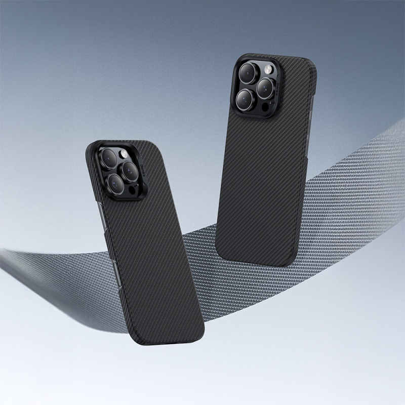 Apple iPhone 16 Pro Max Kılıf Benks M-safe Şarj Özellikli Metal Kamera Çerçeveli Magnetik ArmorAir 600D Kevlar Fiber Kapak - 11
