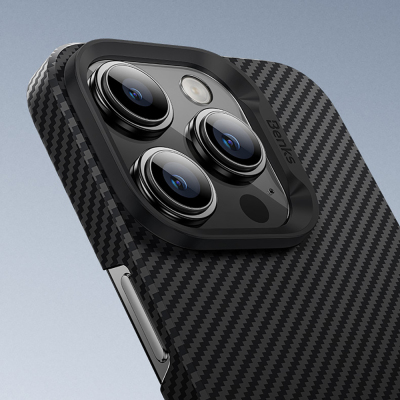 Apple iPhone 16 Pro Max Kılıf Benks M-safe Şarj Özellikli Metal Kamera Çerçeveli Magnetik ArmorAir 600D Kevlar Fiber Kapak - 13