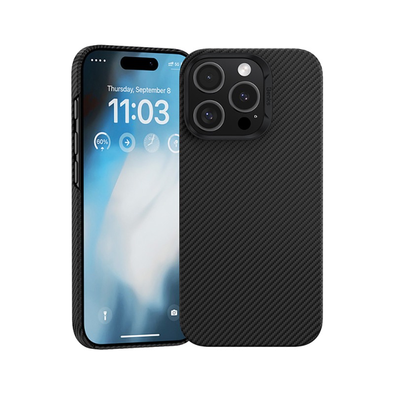 Apple iPhone 16 Pro Max Kılıf Benks M-safe Şarj Özellikli Metal Kamera Çerçeveli Magnetik ArmorAir 600D Kevlar Fiber Kapak - 2