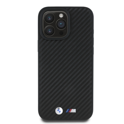 Apple iPhone 16 Pro Max Kılıf BMW Orjinal Lisanslı Karbon Fiber Tasarımlı ve Metal Logolu PU Deri Kapak - 4