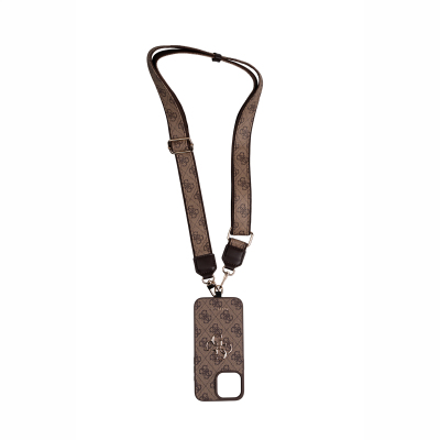 Apple iPhone 16 Pro Max Kılıf Guess Orjinal Lisanslı 4G Büyük Metal Logolu Kalın Askılı Kapak - 16