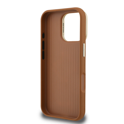 Apple iPhone 16 Pro Max Kılıf Guess Orjinal Lisanslı Grained Yazı Logolu Kamera Standlı Kapak - 25