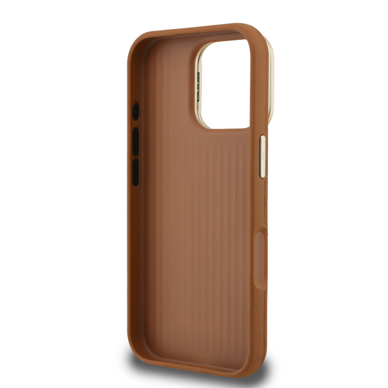 Apple iPhone 16 Pro Max Kılıf Guess Orjinal Lisanslı Grained Yazı Logolu Kamera Standlı Kapak - 25