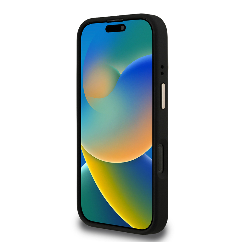 Apple iPhone 16 Pro Max Kılıf Guess Orjinal Lisanslı PU Deri 4G Desenli Metal Büyük 4G ve Yazı Logolu Kamera Standlı Kapak - 15