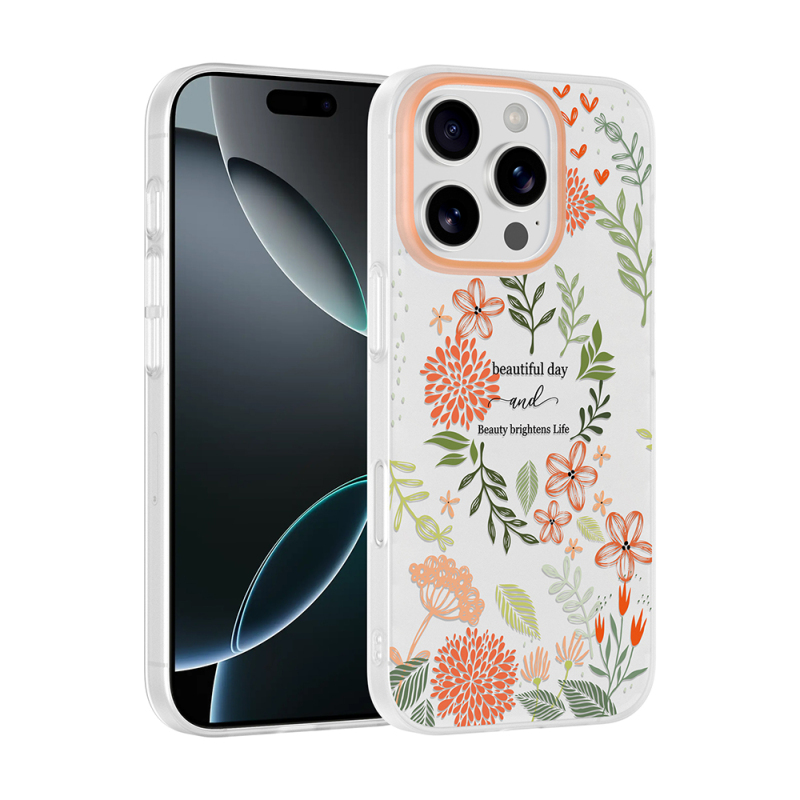 Apple iPhone 16 Pro Max Kılıf Kamera Korumalı Desenli Zore Klip Kapak - 4