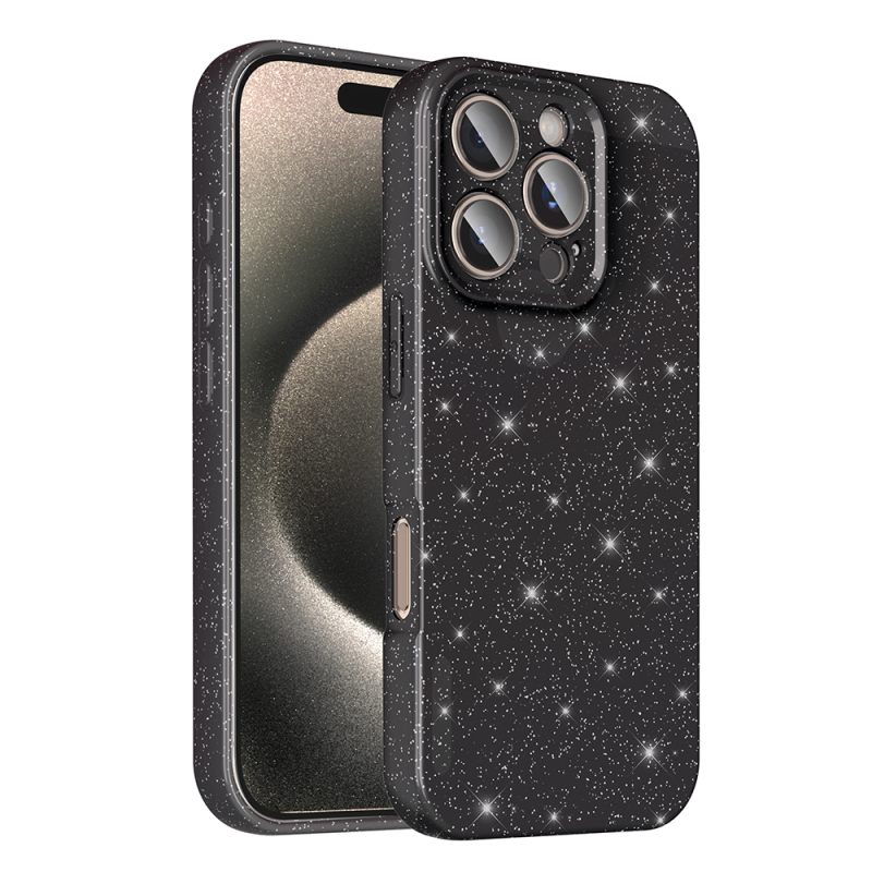 Apple iPhone 16 Pro Max Kılıf Kamera Korumalı Simli Lüks Zore Koton Kapak - 5