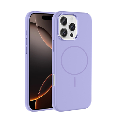 Apple iPhone 16 Pro Max Kılıf M-Safe Şarj Özellikli Metal Kamera Çerçeveli Zore Edi Silikon Kapak - 8