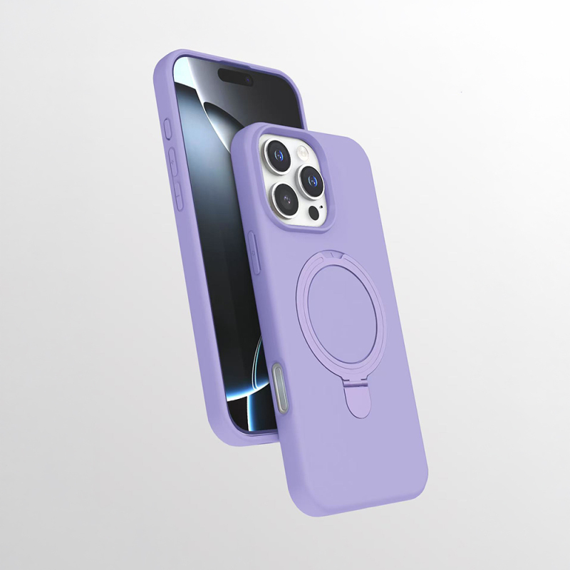 Apple iPhone 16 Pro Max Kılıf M-safe Şarj Özellikli Standlı Zore Samara Kapak - 3