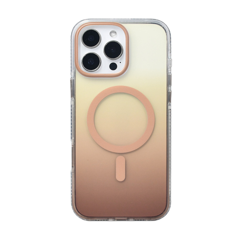 Apple iPhone 16 Pro Max Kılıf M-safe Şarj Özellikli Transparan Renk Geçişli Zore Toros Kapak - 7