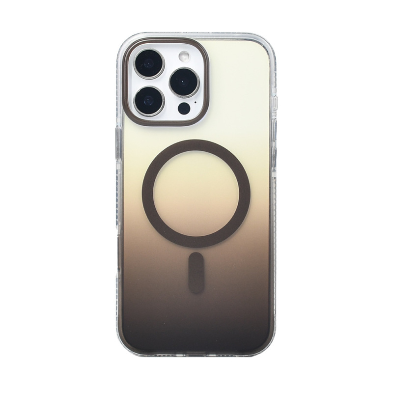 Apple iPhone 16 Pro Max Kılıf M-safe Şarj Özellikli Transparan Renk Geçişli Zore Toros Kapak - 11