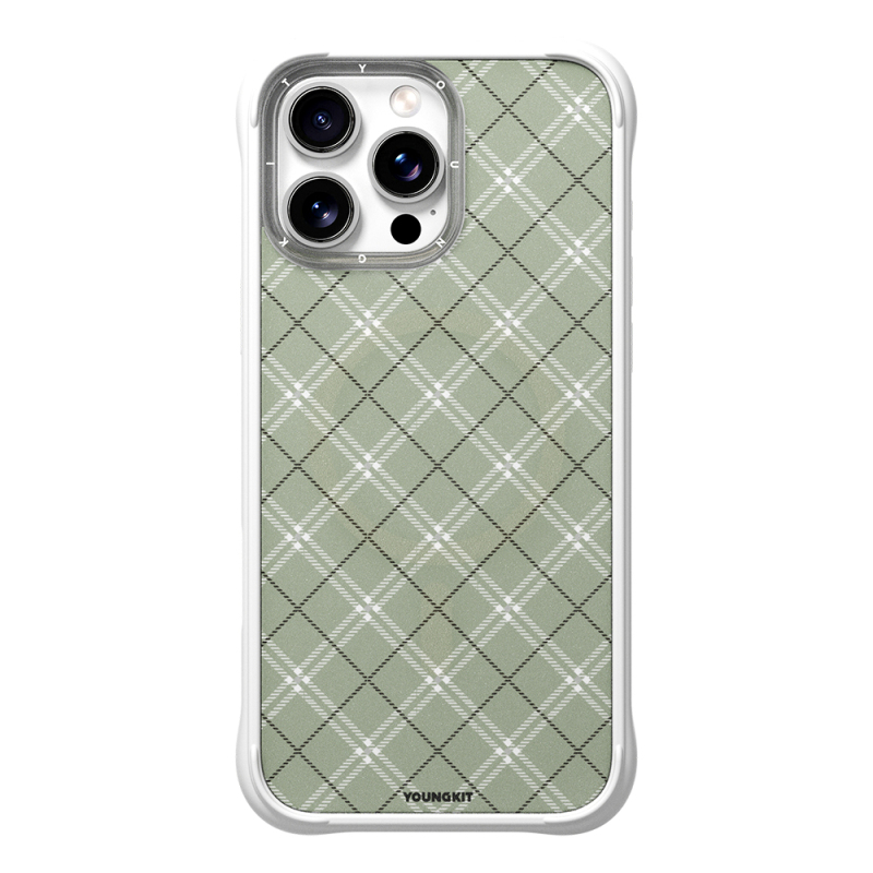 Apple iPhone 16 Pro Max Kılıf M-safe Şarj Özellikli Youngkit Argyle Serisi Kapak - 3