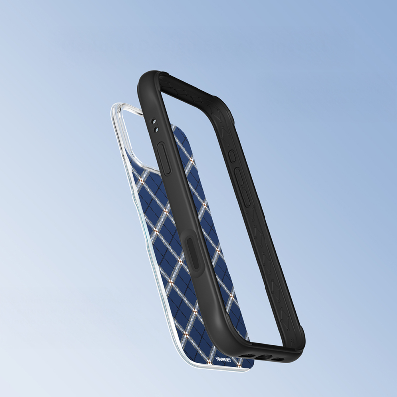 Apple iPhone 16 Pro Max Kılıf M-safe Şarj Özellikli Youngkit Argyle Serisi Kapak - 13