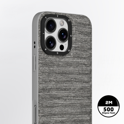 Apple iPhone 16 Pro Max Kılıf M-safe Şarj Özellikli Youngkit Canvas Serisi Kapak - 7