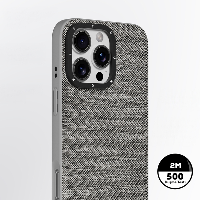 Apple iPhone 16 Pro Max Kılıf M-safe Şarj Özellikli Youngkit Canvas Serisi Kapak - 7