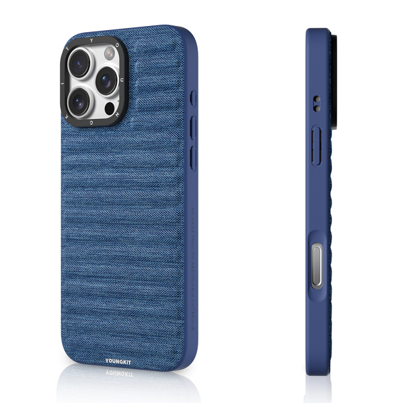 Apple iPhone 16 Pro Max Kılıf M-safe Şarj Özellikli Youngkit Canvas Serisi Kapak - 10