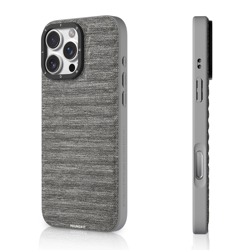 Apple iPhone 16 Pro Max Kılıf M-safe Şarj Özellikli Youngkit Canvas Serisi Kapak - 12
