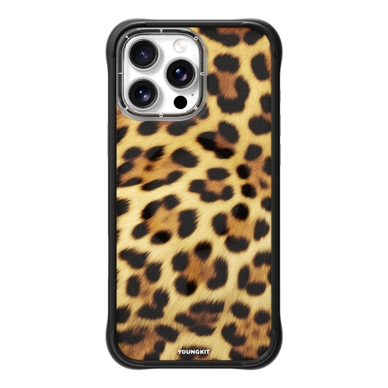 Apple iPhone 16 Pro Max Kılıf M-safe Şarj Özellikli Youngkit Leopard Serisi Kapak - 3