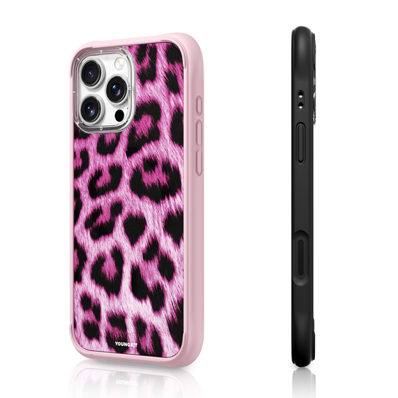 Apple iPhone 16 Pro Max Kılıf M-safe Şarj Özellikli Youngkit Leopard Serisi Kapak - 6