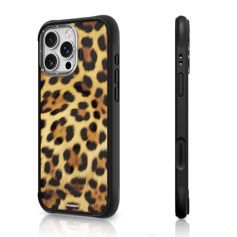 Apple iPhone 16 Pro Max Kılıf M-safe Şarj Özellikli Youngkit Leopard Serisi Kapak - 8