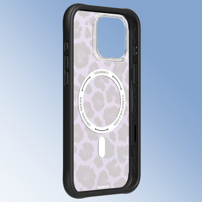 Apple iPhone 16 Pro Max Kılıf M-safe Şarj Özellikli Youngkit Leopard Serisi Kapak - 12