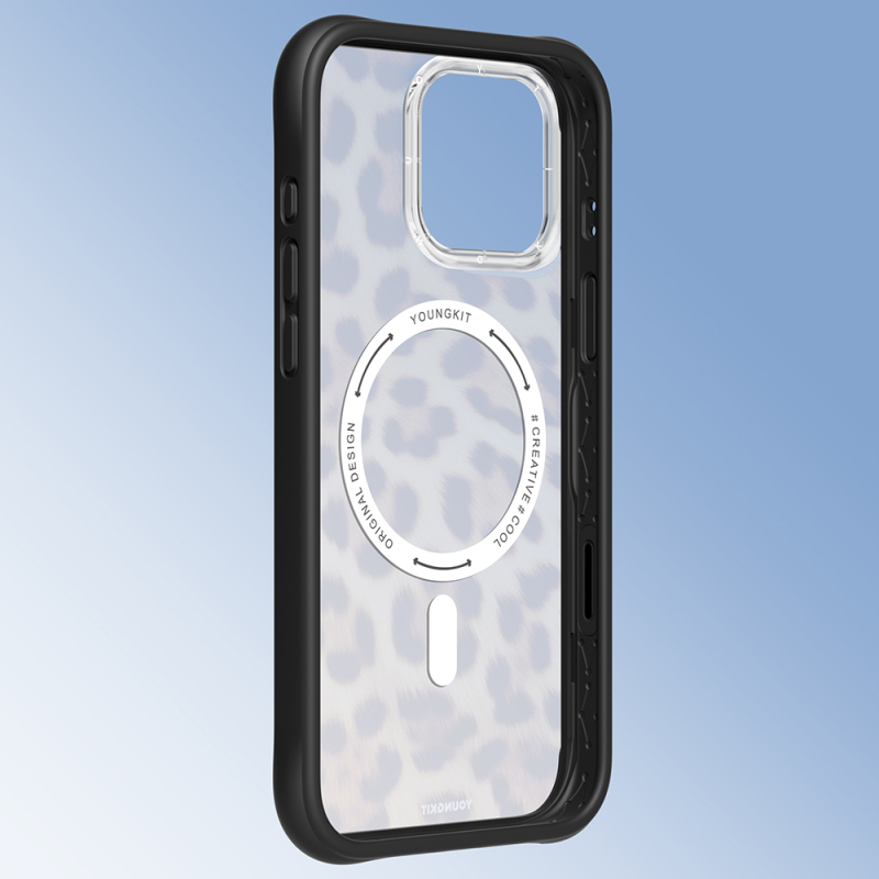 Apple iPhone 16 Pro Max Kılıf M-safe Şarj Özellikli Youngkit Leopard Serisi Kapak - 14