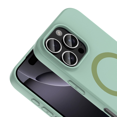 Apple iPhone 16 Pro Max Kılıf M-Safe Şarj Özellikli Zore Aris Silikon Kapak - 29