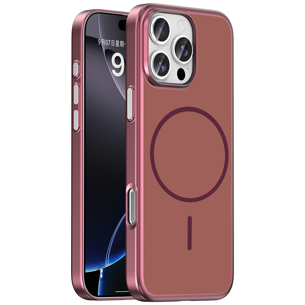 Apple iPhone 16 Pro Max Kılıf M-Safe Şarj Özellikli Zore Lora PC