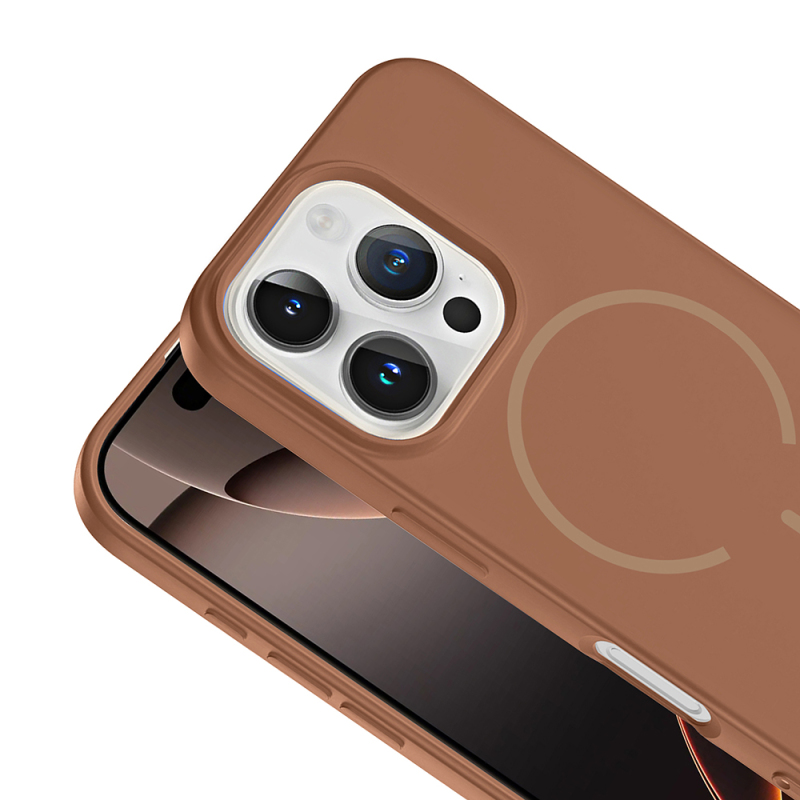 Apple iPhone 16 Pro Max Kılıf M-safe Şarj Özellikli Zore Meta Kapak - 17