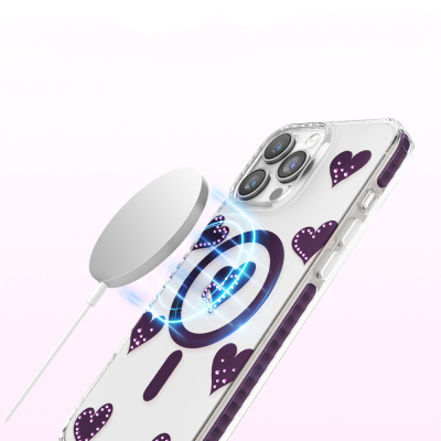 Apple iPhone 16 Pro Max Kılıf M-Safe Şarj Özellikli Zore Paris Elvo Sert PC Kapak - 15