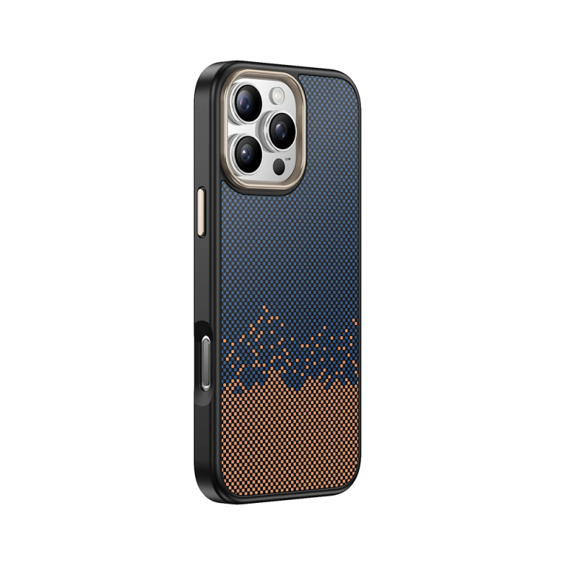Apple iPhone 16 Pro Max Kılıf M-safe Şarj Özellikli Karbon Fiber Görünümlü Zore Antina Kapak - 13