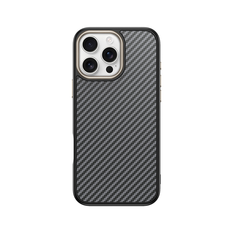 Apple iPhone 16 Pro Max Kılıf M-safe Şarj Özellikli Karbon Fiber Görünümlü Zore Antina Kapak - 4