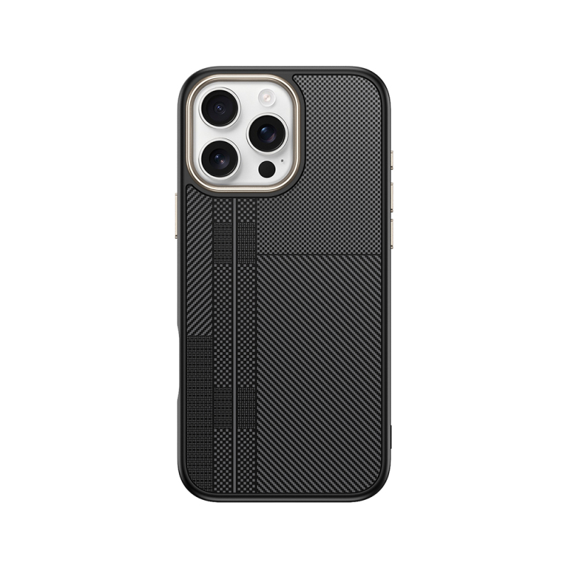 Apple iPhone 16 Pro Max Kılıf M-safe Şarj Özellikli Karbon Fiber Görünümlü Zore Antina Kapak - 1