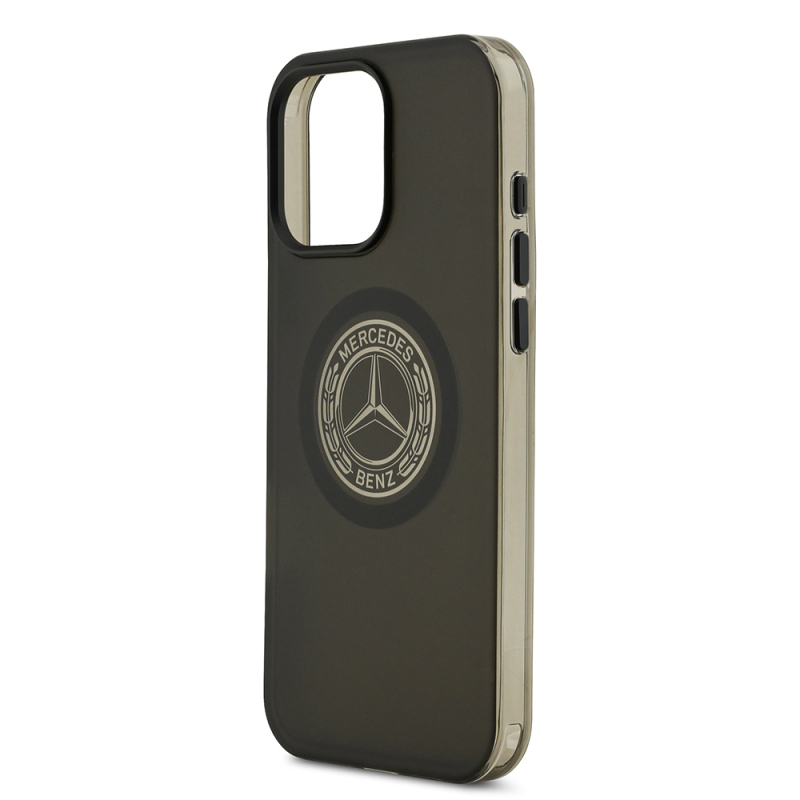 Apple iPhone 16 Pro Max Kılıf Mercedes Benz Orjinal Lisanslı M-safe Şarj Özellikli Buzlu PC Nostaljik Yıldız Dizayn Kapak - 7