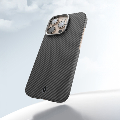 Apple iPhone 16 Pro Max Kılıf Wiwu DCC-206 M-safe Şarj Özellikli Kamera Standlı Aramid Fiber Tasarım Kapak - 11