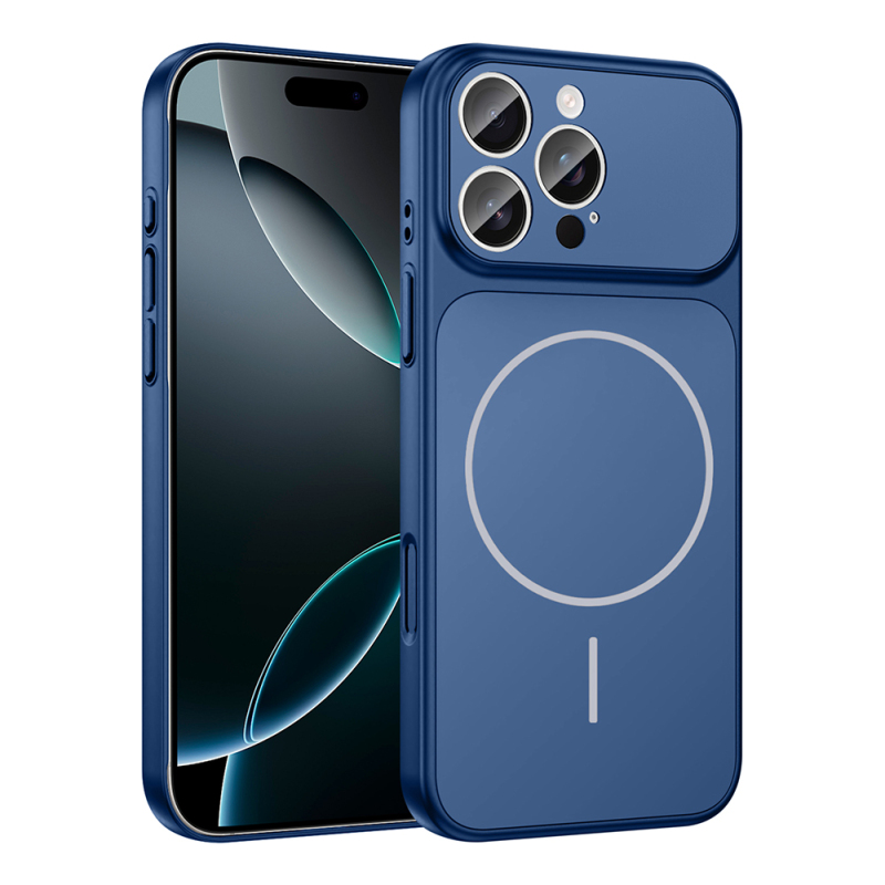Apple iPhone 16 Pro Max Kılıf Zore M-Safe Şarj Özellikli Kamera Korumalı Formen Kapak - 4