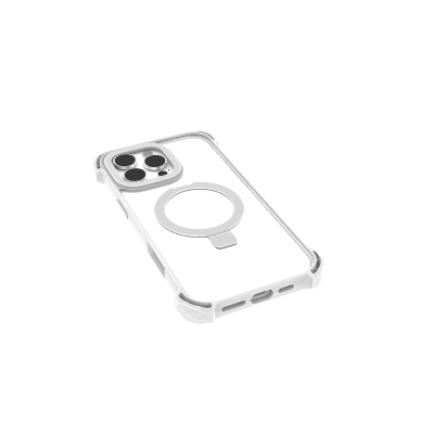 Apple iPhone 16 Pro Max Magsafe Charging Feature Case Raptic Dual Series Transparent Stand Cover - 10