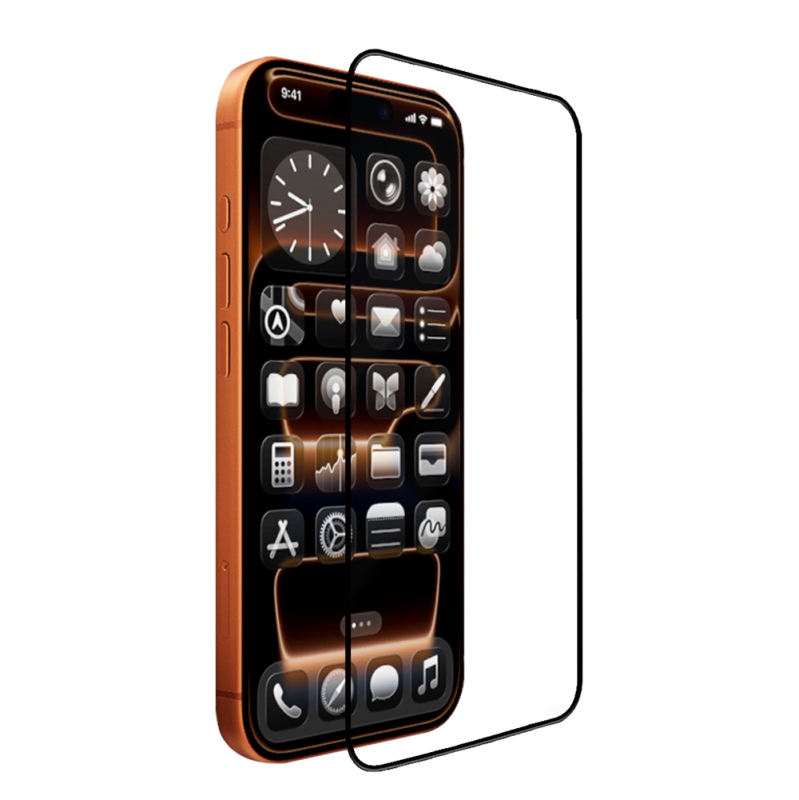 Apple iPhone 16 Pro Max Mohseven Pure Safir Coating HD 3D Glue Temperli Cam Ekran Koruyucu - 1