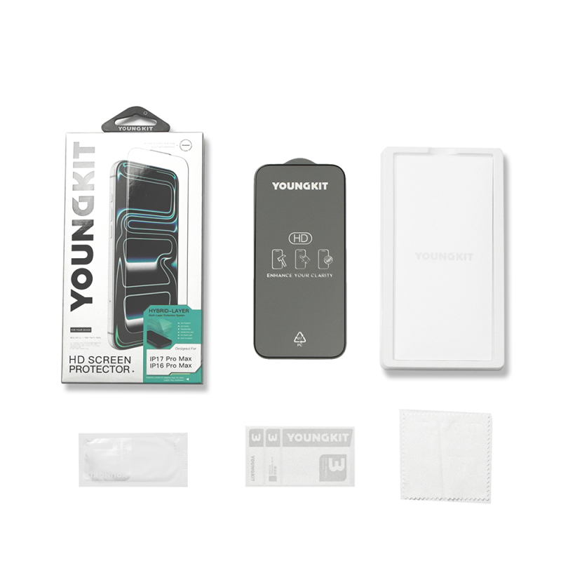Apple iPhone 16 Pro Max Youngkit 2.5D Fingerprint-Resistant 0.33mm Tempered Glass Screen Protector - 7