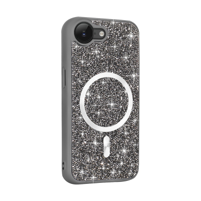 Apple iPhone 16E Case Diamond Design M-safe Charging Feature Zore Mosaic Silicone Cover - 3