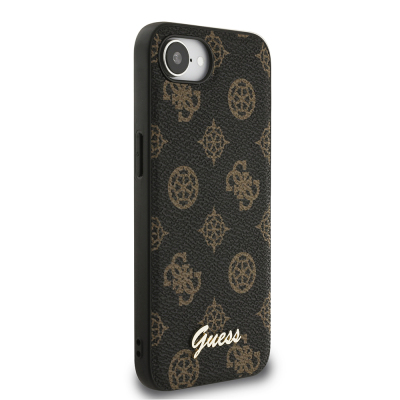Apple iPhone 16E Case Guess Original Licensed M-safe Charging Featured Text Logo Peony Cover - 5