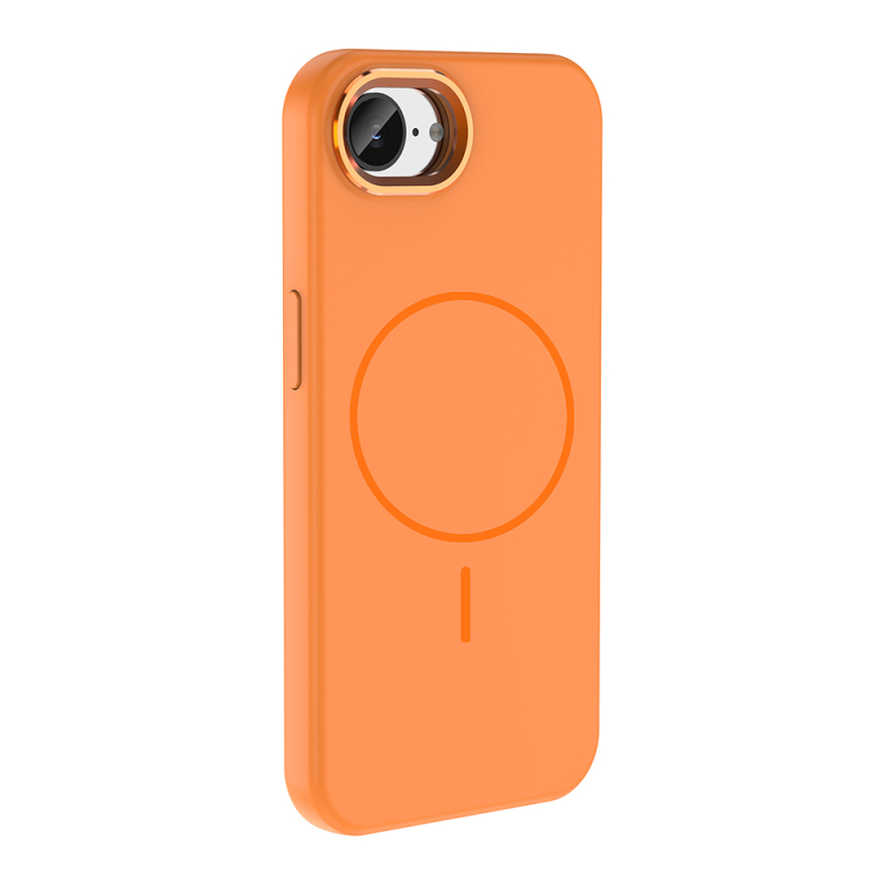 Apple iPhone 16E Case M-Safe Charging Feature Metal Camera Frame Zore Edi Silicone Cover - 9