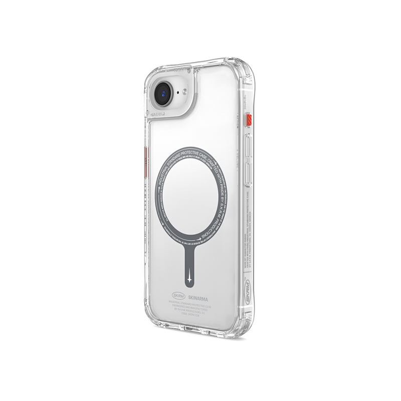 Apple iPhone 16E Case M-safe Charging Feature Transparent Airbag Design Skinarma Saido Cover - 4