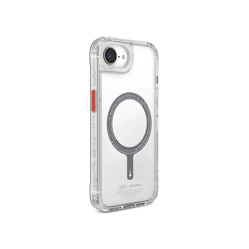 Apple iPhone 16E Case M-safe Charging Feature Transparent Airbag Design Skinarma Saido Cover - 5