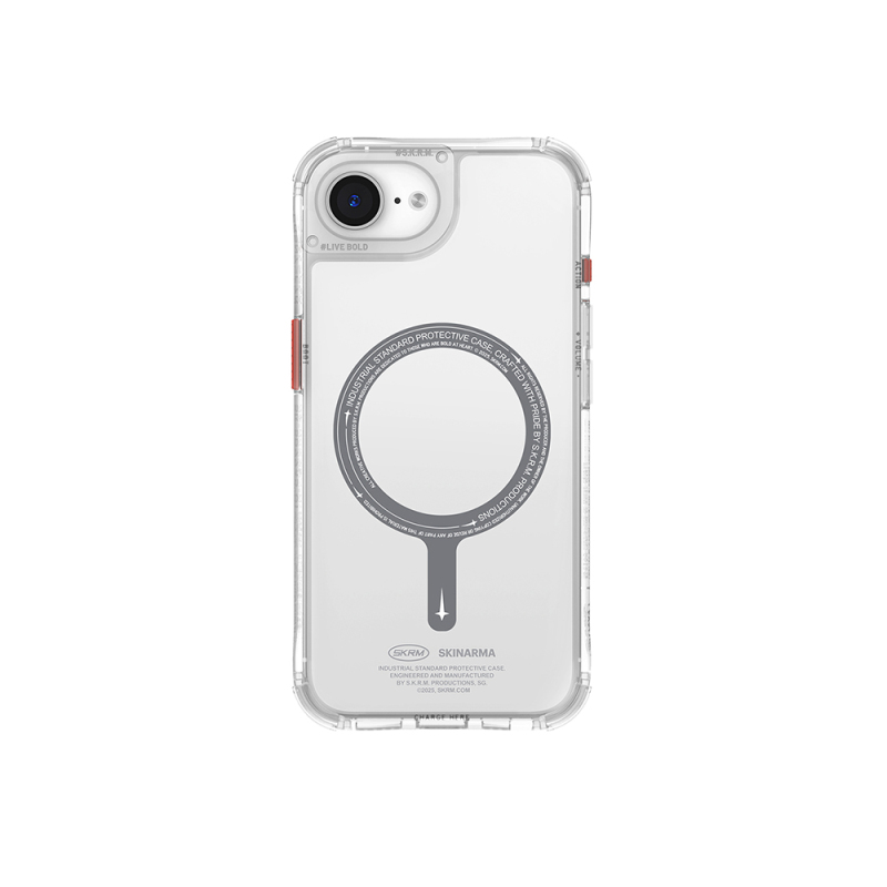 Apple iPhone 16E Case M-safe Charging Feature Transparent Airbag Design Skinarma Saido Cover - 2