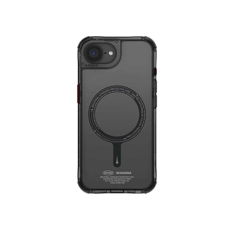 Apple iPhone 16E Case M-safe Charging Feature Transparent Airbag Design Skinarma Saido Cover - 3
