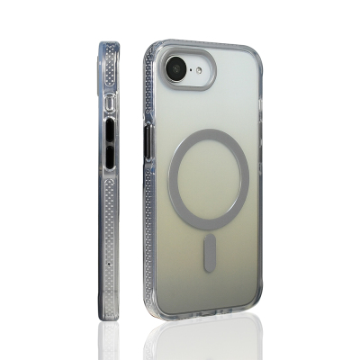 Apple iPhone 16E Case M-safe Charging Feature Transparent Color Transition Zore Toros Cover - 16