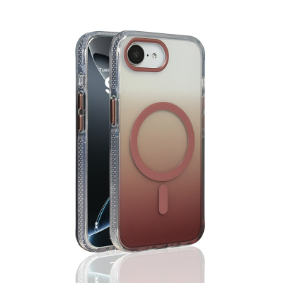 Apple iPhone 16E Case M-safe Charging Feature Transparent Color Transition Zore Toros Cover - 4