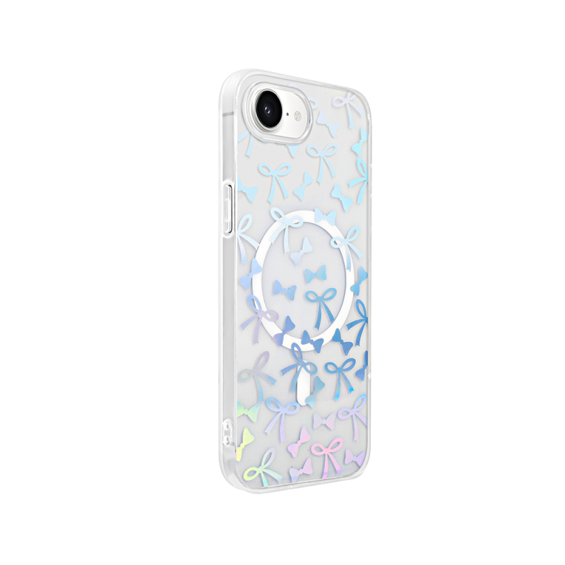Apple iPhone 16E Case M-Safe Charging Transparent Zore Folk Hard Cover - 11