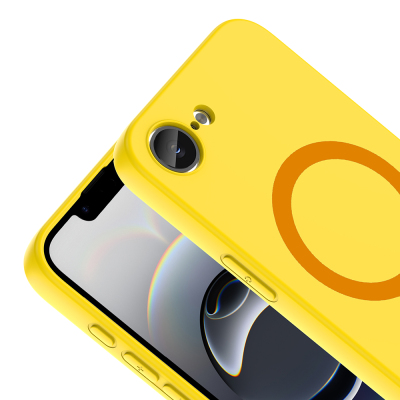 Apple iPhone 16E Case with M-Safe Charging Feature Zore Aris Silicone Cover - 23