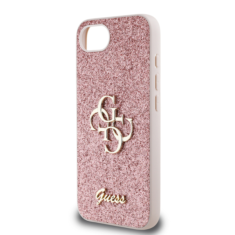 Apple iPhone 16E Kılıf Guess Orjinal Lisanslı 4G Büyük Metal Logolu Glitter Kapak - 7